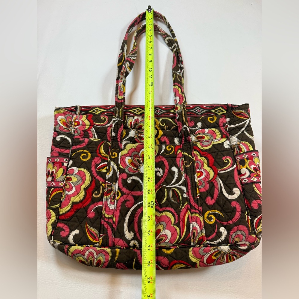 Vera Bradley Puccini zipper bag / tote wear on handles, retired 2013 pattern - Picture 8 of 9